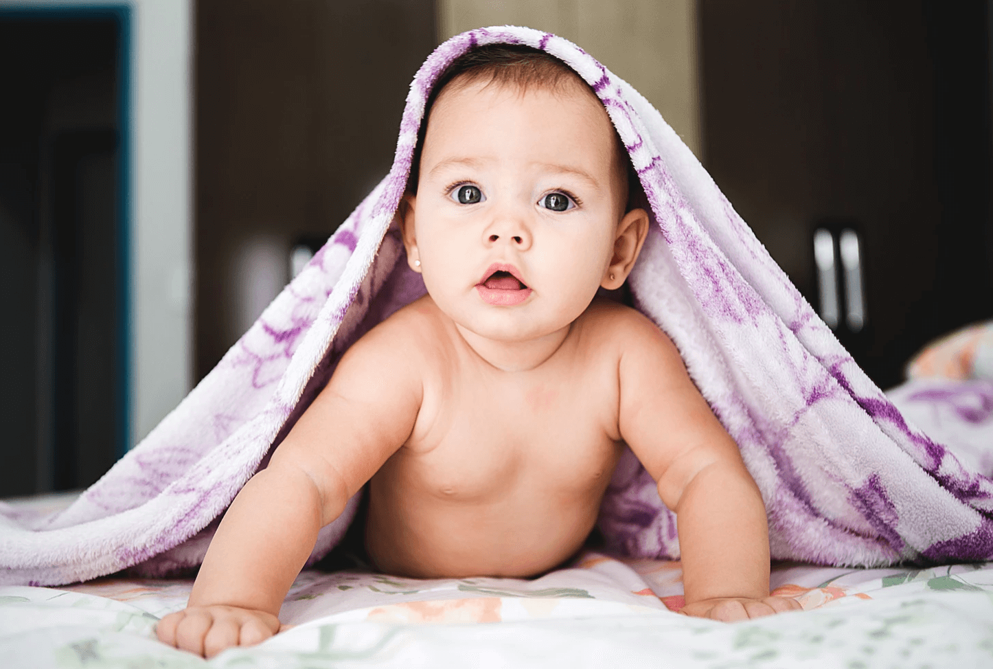寶寶披浴巾
